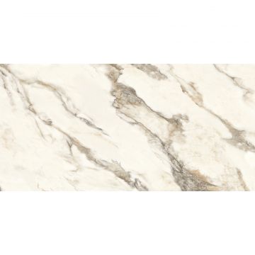Керамогранит Calacatta Bronze 60х120 см белый полированный