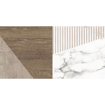 Плитка настенная Laparet (Лапарет) Savage коричневая узор 34079 25х50 см