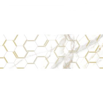 Декор Laparet (Лапарет) Adelaida белый 25х75 см