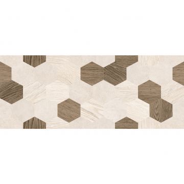 Плитка настенная Laparet (Лапарет) Betonhome бежевая мозаика 20х50 см