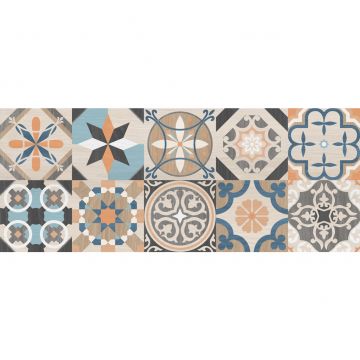 Плитка настенная Laparet (Лапарет) Oliver бежевая мозаика 20х50 см