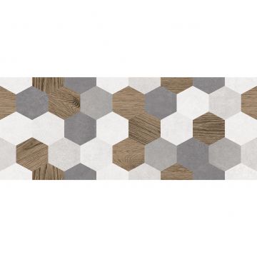 Плитка настенная Laparet (Лапарет) Betonhome серая мозаика 20х50 см