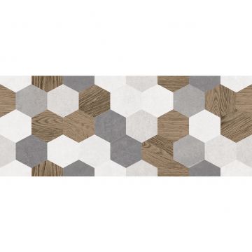 Плитка настенная Laparet (Лапарет) Betonhome серая мозаика 20х50 см