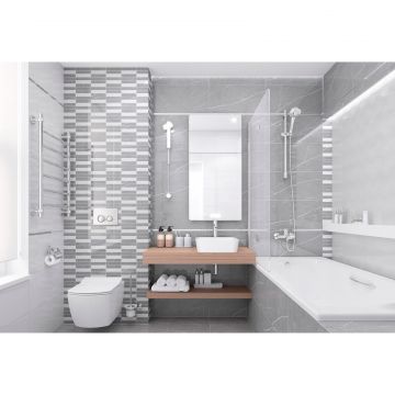 Плитка керамическая Laparet (Лапарет) Rubio настенная серая 18-01-06-3618 30х60 см