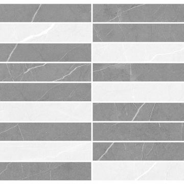 Плитка керамическая Laparet (Лапарет) Rubio Мозаика микс серая 28,6х29,8 см
