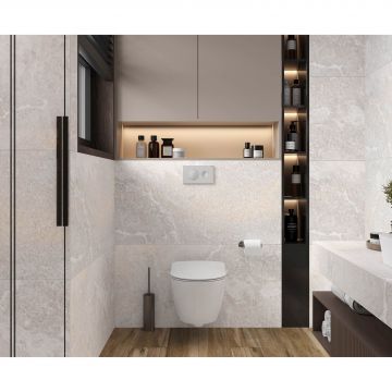 Керамогранит Laparet (Лапарет) Blaze Silver 60х120 см Светло-серый Сатинированный Карвинг