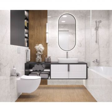 Керамогранит Laparet (Лапарет) Emil White 60x60 см Светло-серый Полированный