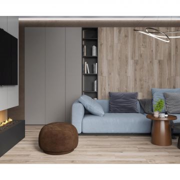 Керамогранит Laparet (Лапарет) Epiq Tortora 20х120 см Серо-бежевый Матовый Структурный