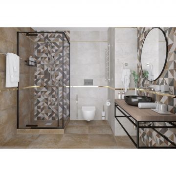 Настенная плитка Laparet (Лапарет) Ferry 30х60 см Графитовый 18-01-18-3630