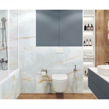 Керамогранит Laparet (Лапарет) Onyx Dawn Sky 60x120 см Голубой Полированный