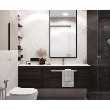 Керамогранит Laparet (Лапарет) Runa Bianco 60х60 см Светло-серый Матовый Структурный