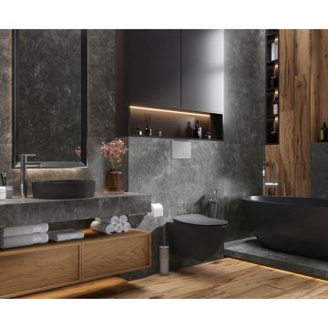 Керамогранит Laparet (Лапарет) Runa Nero 60x120 см Графитовый Матовый Структурный