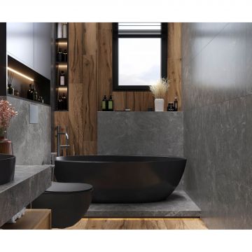 Керамогранит Laparet (Лапарет) Runa Nero 60х60 см Графитовый Матовый Структурный