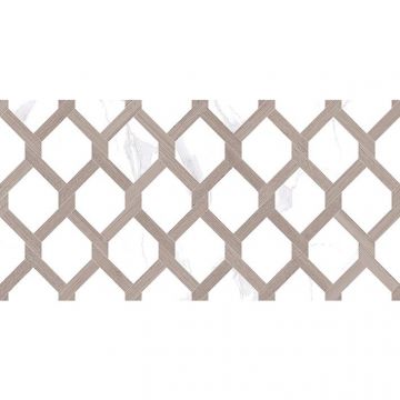 Настенная плитка Laparet (Лапарет) Statuario 20х40 см Табачный узор 08-00-17-2466