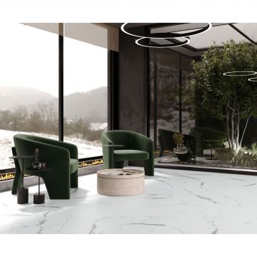 Керамогранит Laparet (Лапарет) Venatino Grey 60х60 см Белый Сатинированный Карвинг