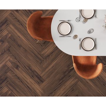 Керамогранит Laparet (Лапарет) Wenge Cinnamon 20х120 см Темно-коричневый Матовый Структурный