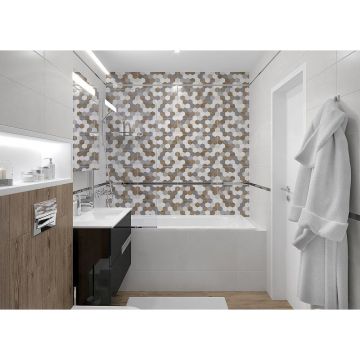 Бордюр Laparet (Лапарет) метал. серебро глянцевый 1,5х120 см 51515120B