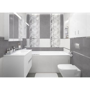 Бордюр Laparet (Лапарет) метал. серебро глянцевый 3х120 см 51530120B