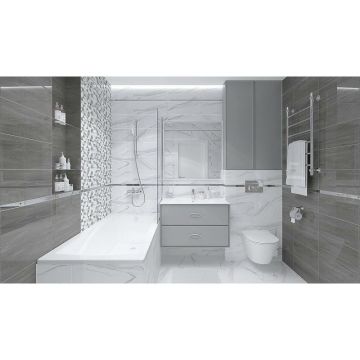 Настенная плитка Laparet (Лапарет) Fumo серый 20х50 см