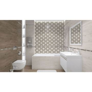 Настенная плитка Laparet (Лапарет) Wisdom бежевый узор 20х50 см