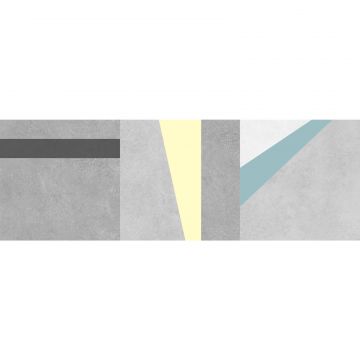 Настенная плитка Laparet (Лапарет) Cement 25х75 см Серая Узор