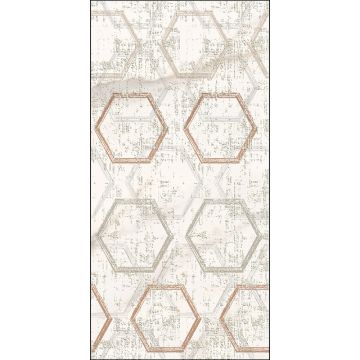 Декор Azori (Азори) Apulia ORO HEXAGONE бежевый 31.5х63 см (589002003)
