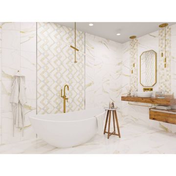 Декор Azori (Азори) Apulia ORO HEXAGONE бежевый 31.5х63 см (589002003)