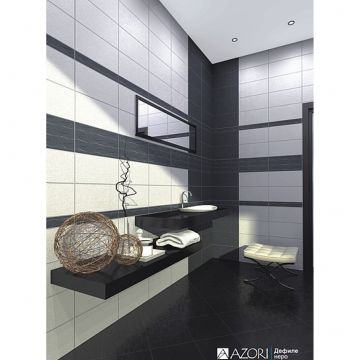 Декор Azori (Азори) Дефиле НЕРО геометрия 20.1х40.5 см (581391208)