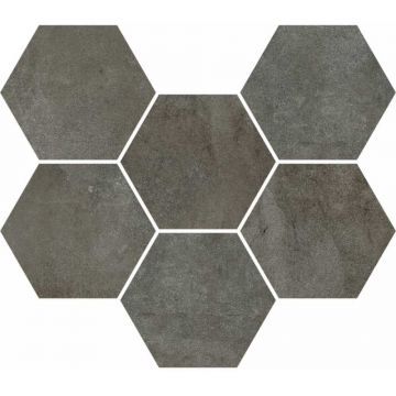 Мозаика Coliseumgres (Колизеум Грес) Экспо Дарк Гексагон 25х29 см (620110000174)