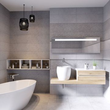 Керамогранит Gracia Ceramica (Грация Керамика) Olezia grey light PG 01 30х90 см 010403001291