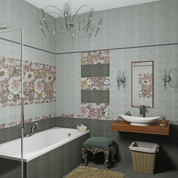 Бордюр Gracia Ceramica (Грация Керамика) Concrete grey серый 01 6.5х60 см 010212001808