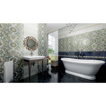 Плитка настенная Gracia Ceramica (Грация Керамика) Erantis blue синяя 02 60х25 см 010101003802