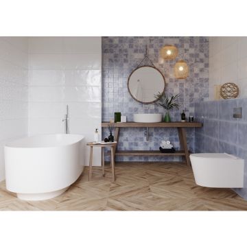 Плитка настенная Gracia Ceramica (Грация Керамика) Folk blue голубой 01 60х25 см 010100001216