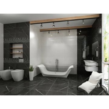 Декор Gracia Ceramica (Грация Керамика) Geneva black черный 01 25х75 см 010301002039