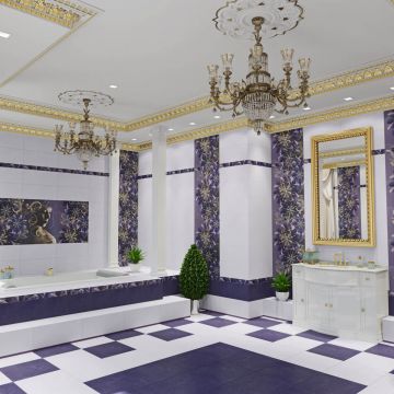 Панно Gracia Ceramica (Грация Керамика) Gracia-violet фиолетовый 02 60х75 см 010301001946