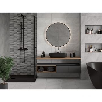 Плитка настенная Gracia Ceramica (Грация Керамика) Magma grey серый 03 30х50 см 010100001401