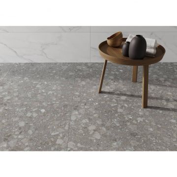 Керамогранит Gracia Ceramica (Грация Керамика) Terrazzo matt grey матовый серый PG 01 60х60 см 010400001053