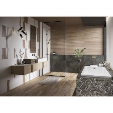 Декор Paradyz (Парадайз) Bella Grys Decor Mix Rekt Mat 29,8x89,8 см, ректификат