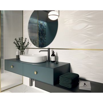 Настенная плитка Paradyz (Парадайз) Nightwish Navy Blue Tonal Struktura Rekt 25x75 см, ректификат