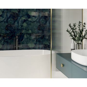 Настенная плитка Paradyz (Парадайз) Nightwish Navy Blue Tonal Struktura Rekt 25x75 см, ректификат