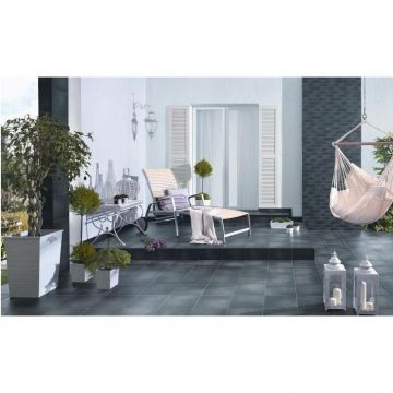 Ступень Paradyz (Парадайз) Semir Grafit наружная с капиносом структурная 33х33х1,1 см, Z---330X330-1-SEMI.GTKN