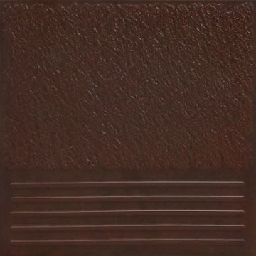 Ступень Keramin (Керамин) Фронтальная клинкерная плитка Каир 4 коричневый 29,8х29,8 см