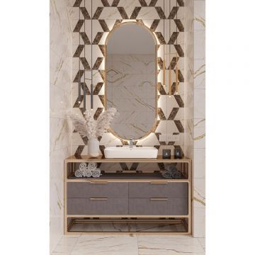 Плитка настенная Keramin (Керамин) Гавана 3 бежевый ректификат 30х90 см, ГАВ3/30/90/48,6