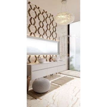 Плитка настенная Keramin (Керамин) Гавана 3 бежевый ректификат 30х90 см, ГАВ3/30/90/48,6