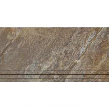 Ступень Keramin (Керамин) Кварцит коричневый 29,5х60 см, КВА4П29.5/60/6