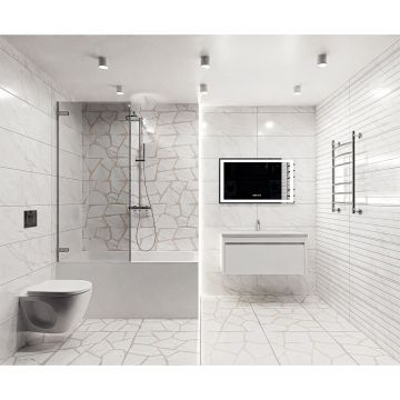 Плитка настенная Keramin (Керамин) Канцоне 7Д белый 30х90 см