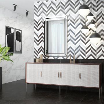 Плитка настенная Keramin (Керамин) Пантеон 7Д белый 27.5х40 см