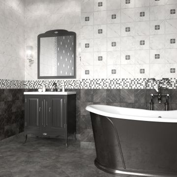 Плитка настенная Keramin (Керамин) Риальто 1Т тип 1 черный микс 20х20 см