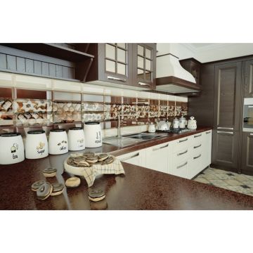 Плитка настенная Keramin (Керамин) Рио 4 коричневая 10х30 см