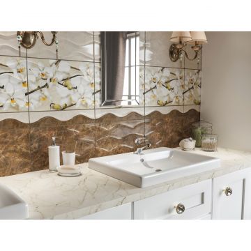 Бордюр Keramin (Керамин) Энигма 3 цветы 6.7х40 см